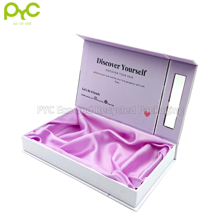 Factory Direct Custom Logo Luxury Weave Wig Box Bundle Hair Extension Packaging Box Braid Wigs Box