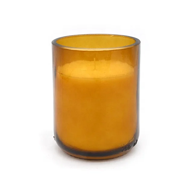 LA24P Factory produced eco-friendly recycled glass wine bottles with scented candles for home decoration