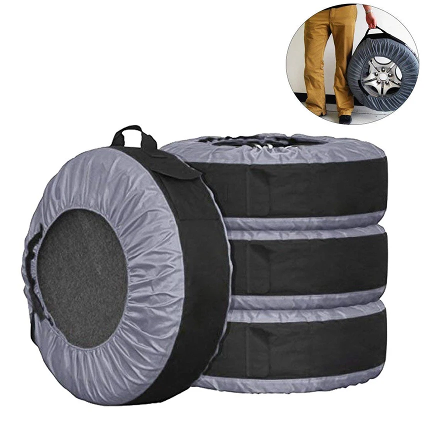Factory outlert monochrome logo printing car tire storage bag universal car exterior accessories tire storage bag