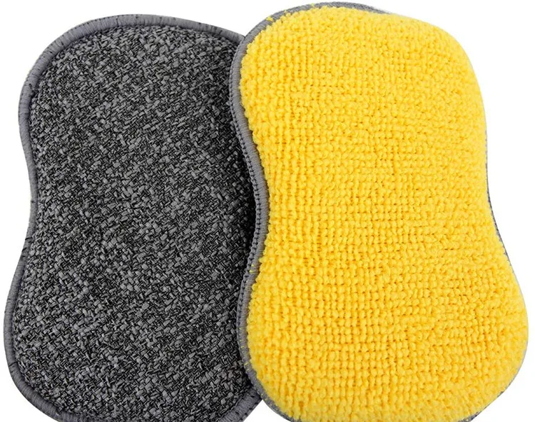 Tricol microfiber scrub kitchen sponge household cleaning products cleaning items 	magic sponge China wholesale supplier