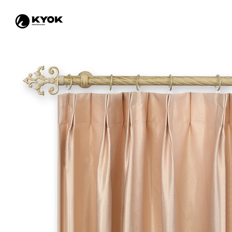 New Color Curtain Rod Set Metal Twisted Rod Electroplated Curtain Rod And Quality Bracket For Wholesale