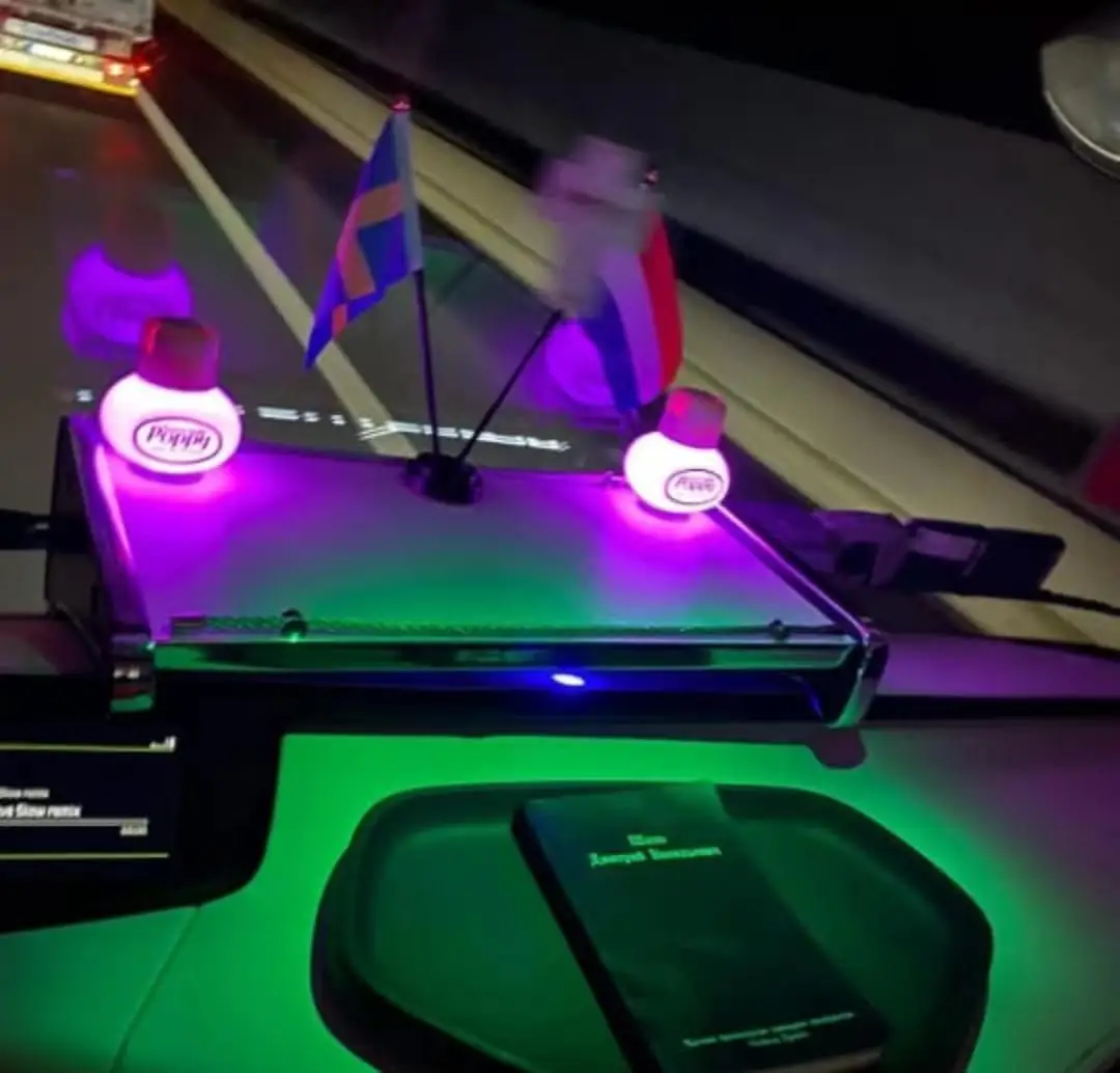 car dashboard lamp for poppy air freshener led light base with USB single color with cigar plug in light plate