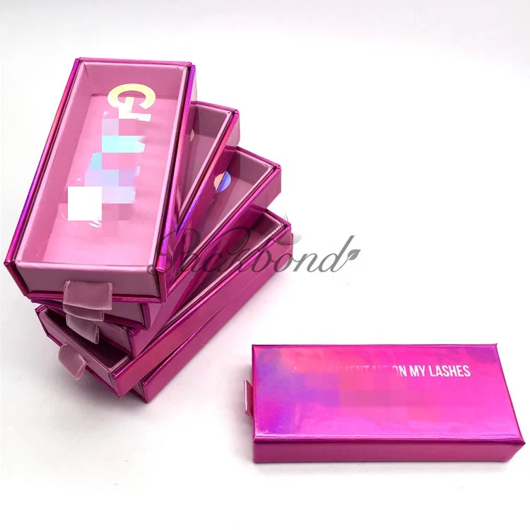 
best seller mink false lashes empty acrylic transparent custom eyelash box container 
