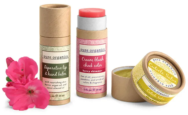 
Custom Full Color Printed Friendly Cosmetics Cylinder Packaging Cardboard Round Kraft Eco Push Up Lip Balm Paper Tube 