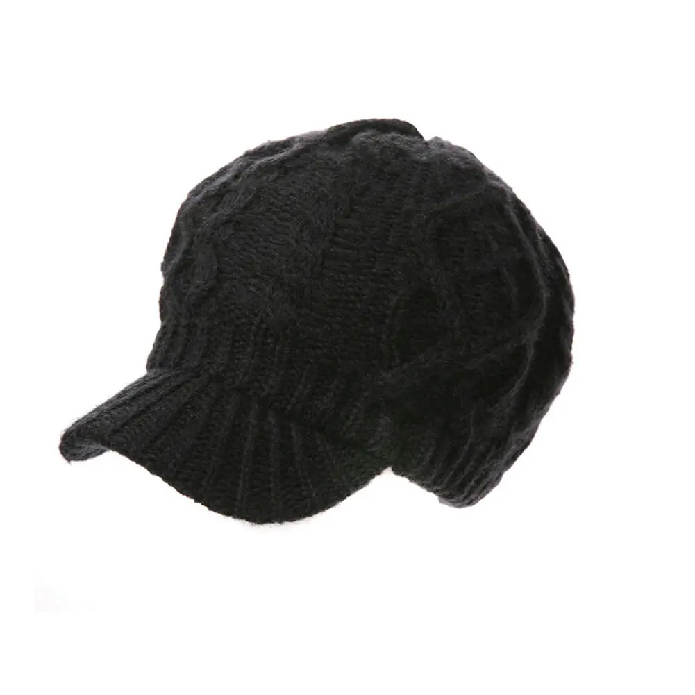 Women 50%/100% Wool Newsboy Cap Winter Hat Visor Beret Cold Weather