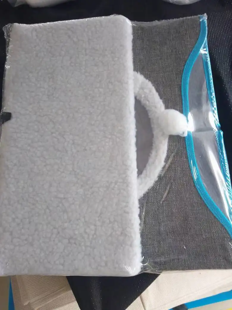 Cat Beds for Indoor  Large Cat Cave for Pet Cat House with Fluffy Ball Hanging and Scratch Pad Foldable Hideaway