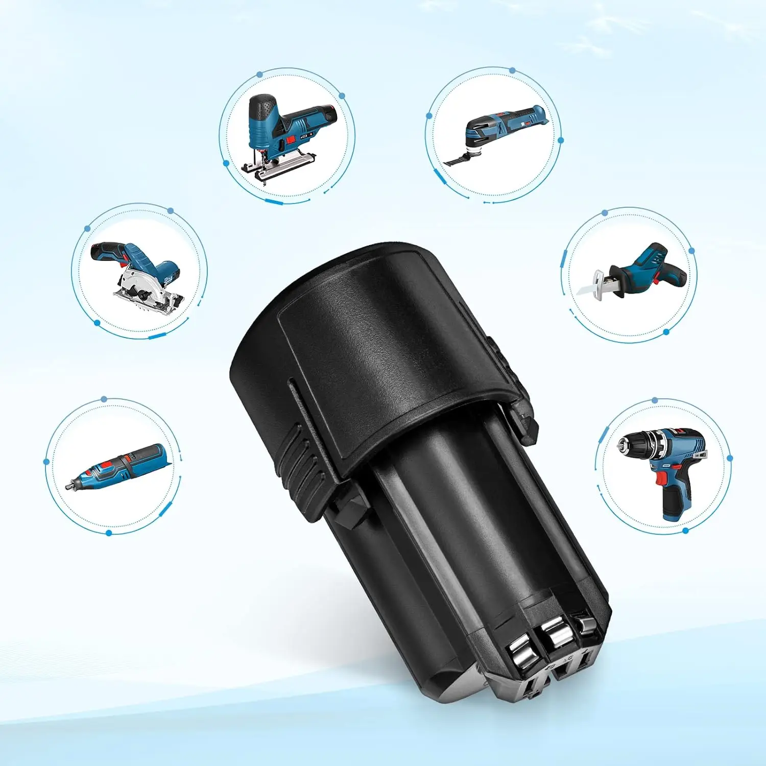 Factory 10.8V 12V Power Tool Battery  BAT411 BAT414 2.0Ah Li-ion Battery for Bosch Cordless Tools BAT420 GBA12V60 12Volt Battery