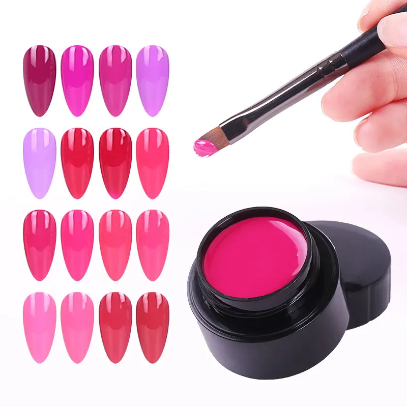 Full Coverage Pure Color Paint Gel DIY Creamy Texture Nail Gel Polish Manicure Varnishes Solid UV Gel
