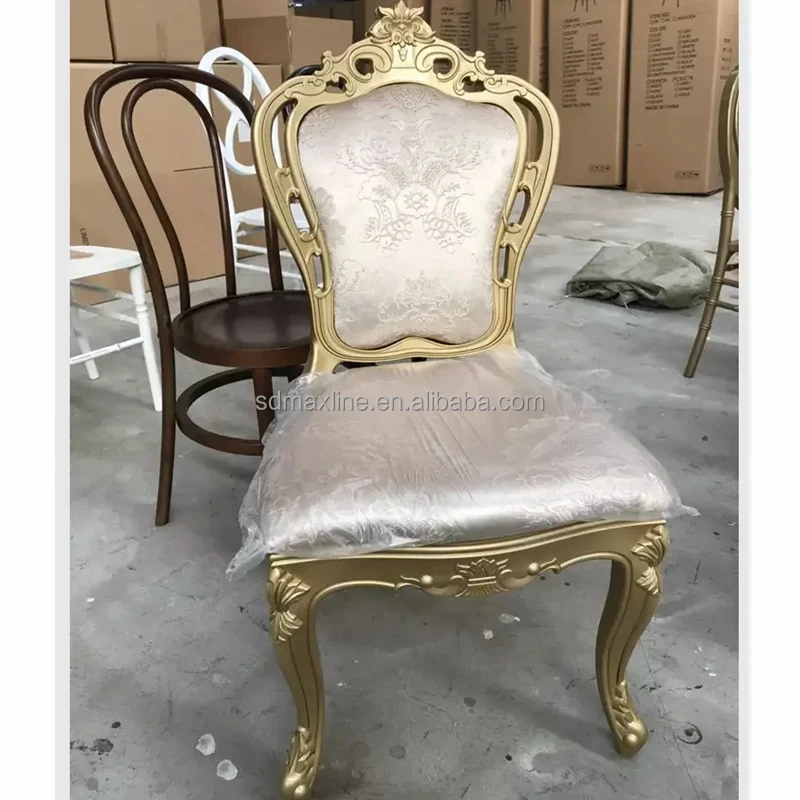 China Factory Direct Luxury Royal Wedding Plastic Resin Louis Chair