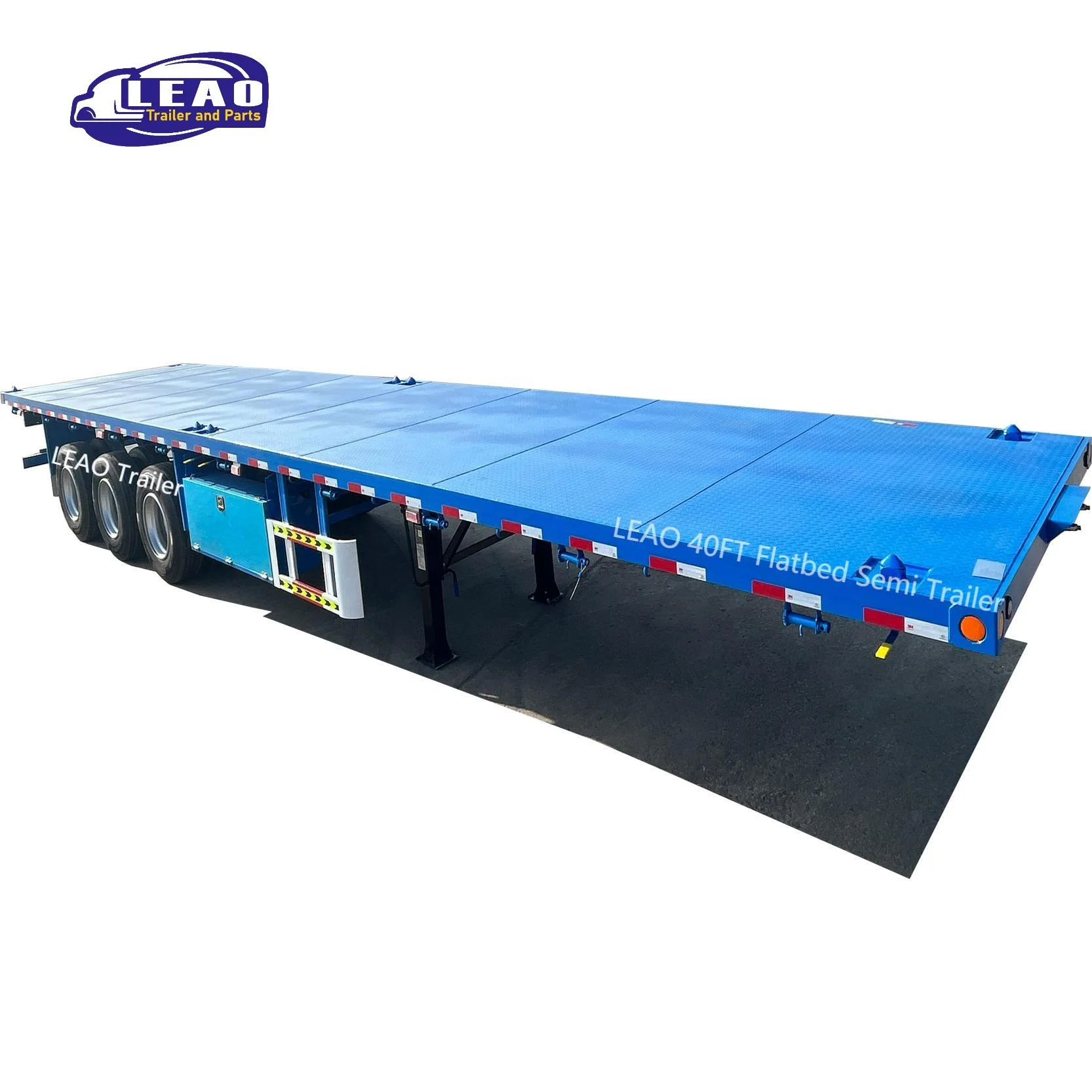 Usine 3 essieux 20 40 pieds semi-remorque a plat 50 тонн 60 remorque de