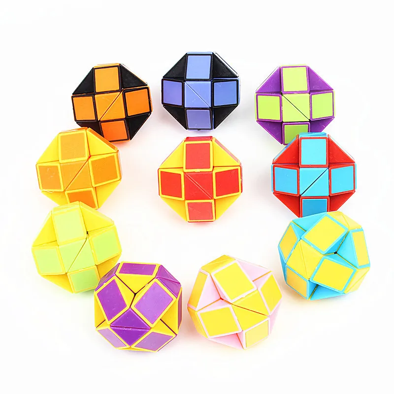 Folding Magic Snake Ruler Puzzle Antistress Cube Educational Toy for Kids Birthday Party Favors Goodie Bags School Reward#MR-03