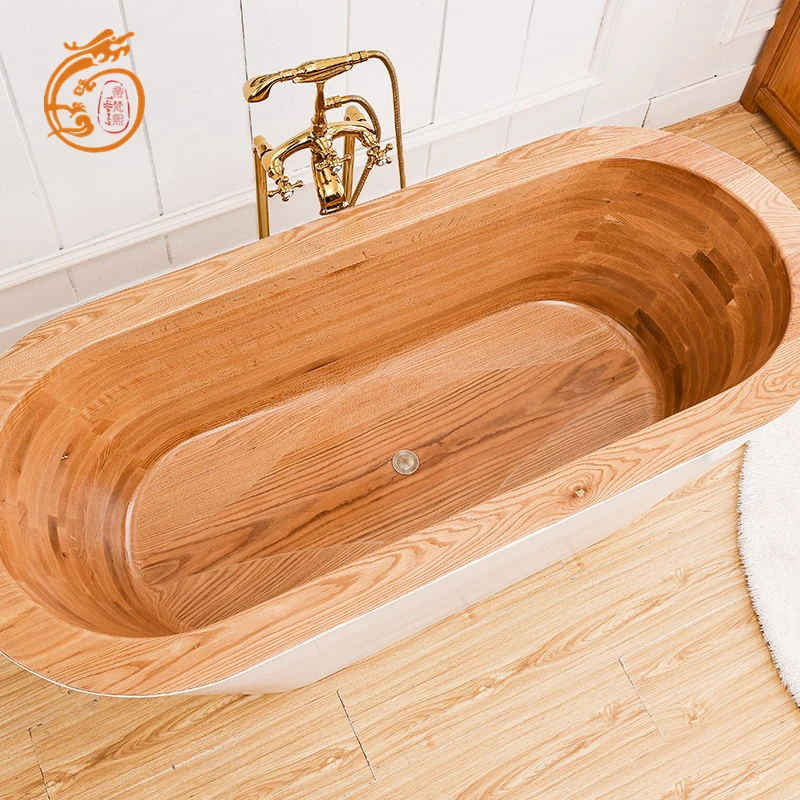 Hot Sale Solid Surface Bathtub Resin Wood Freestanding Bathtubs