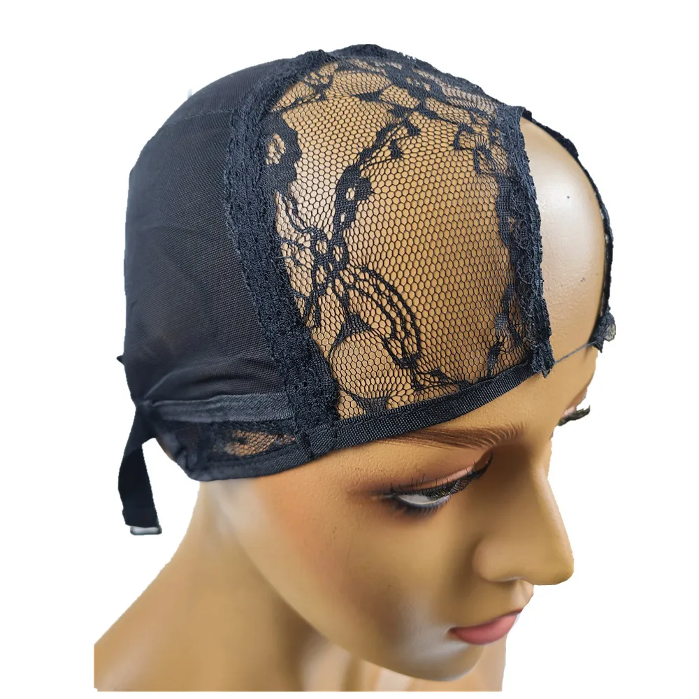Wholesale Custom Adjustable Closure Mono Ventilated Glueless Headband Spandex Net Mesh Dome Full Lace Wig Caps for Making Wigs