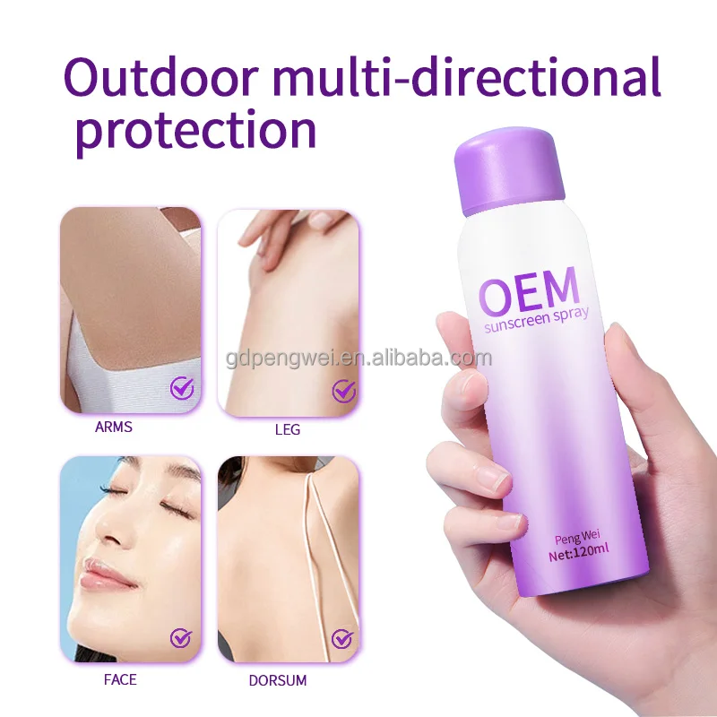 Оптовая продажа летние товары Солнцезащитный спрей 50 +++ spf органический солнцезащитный крем быстро формирующаяся пленка УФ-спрей