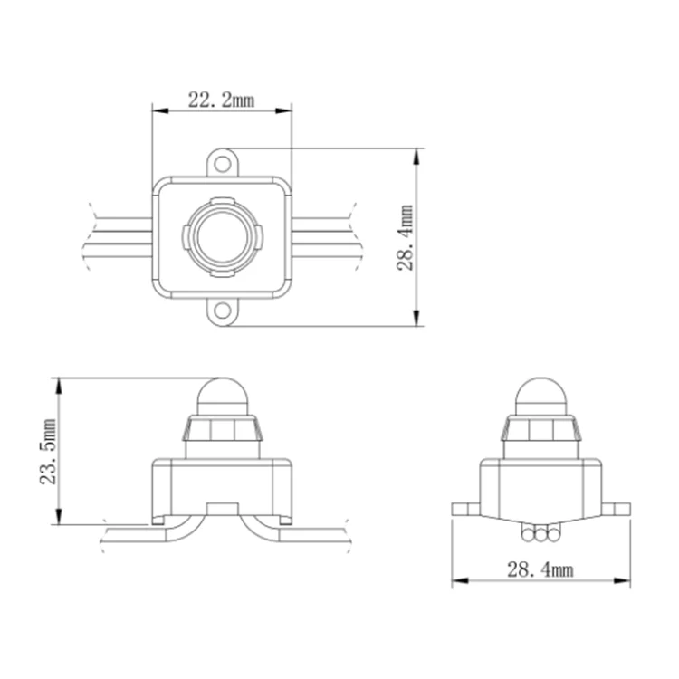 Competitive price RGB f8 led pixel 5V 12mm UCS1903 digital waterproof smart pixel Christmas LED bulb rgb led module