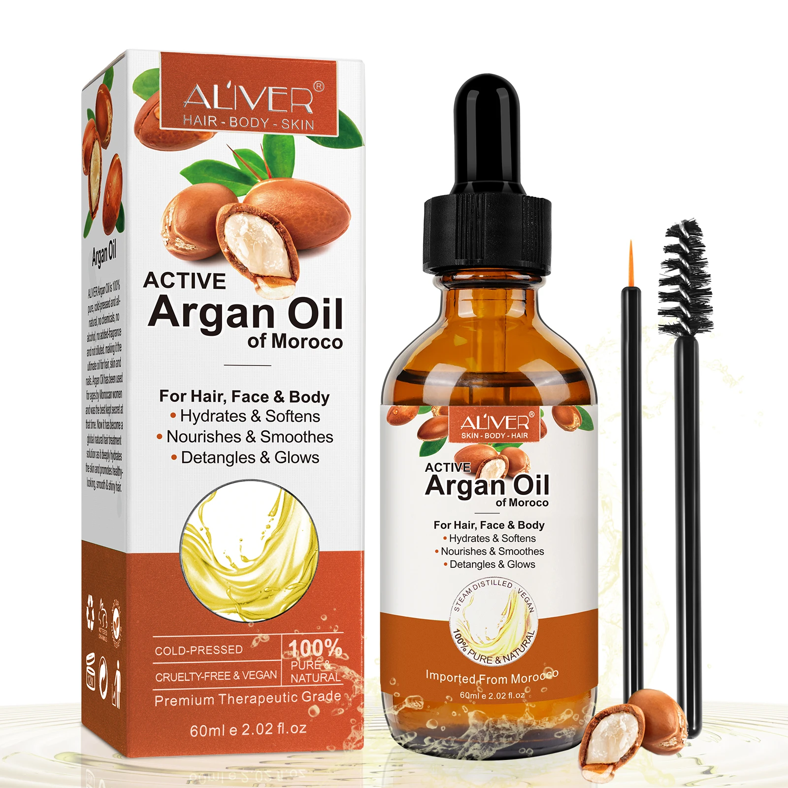 Best Body Care Nourishing Skin Morocco Argan Oil 100% Pure Organic Argan Oil for Hair Growth