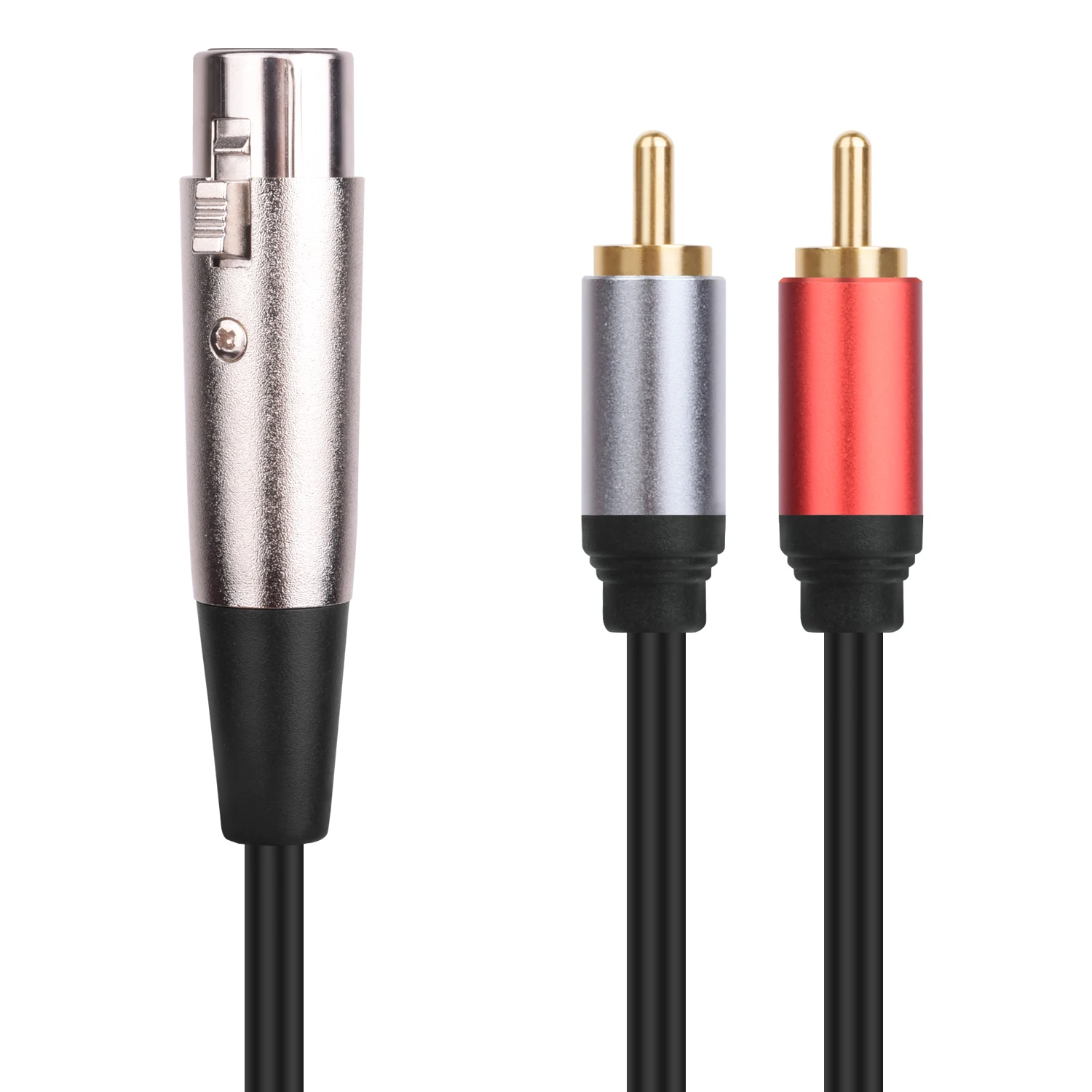 High Quality XLR Female to 2 RCA Male Audio Cable with 2 Colors
