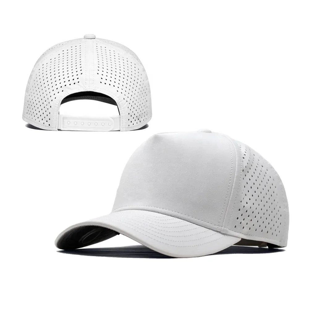 wholesale gorras sports laser cut holes low profile perforated golf baseball cap custom blank odyssey 5 panel waterproof hats
