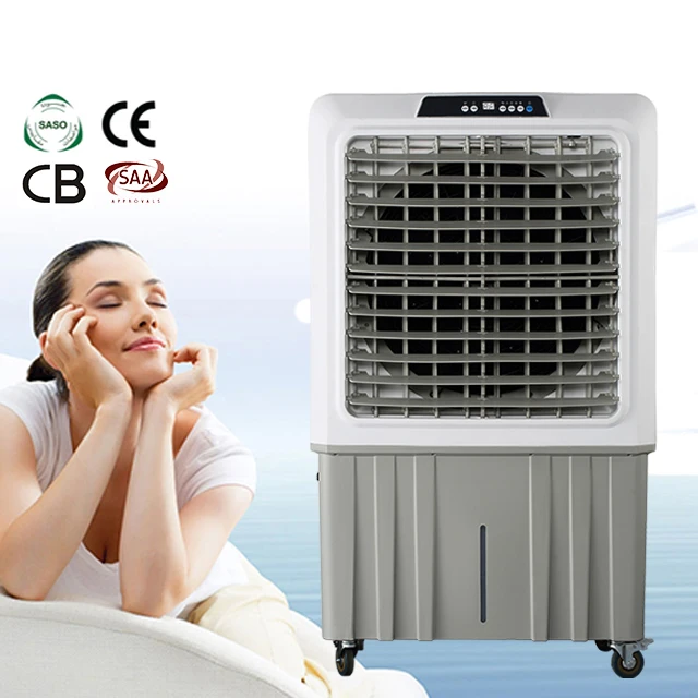 9000cmh Airflow Water Based Air Cooler Portable Evaporative Cooler With Black Color