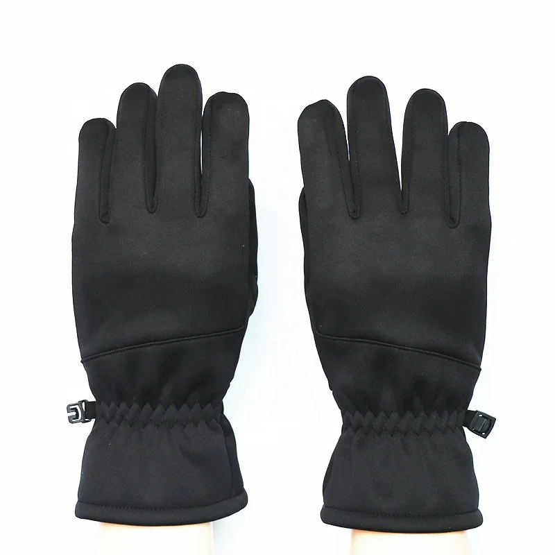 
Winter Business Men Leather Touch Screen Wool Gloves 