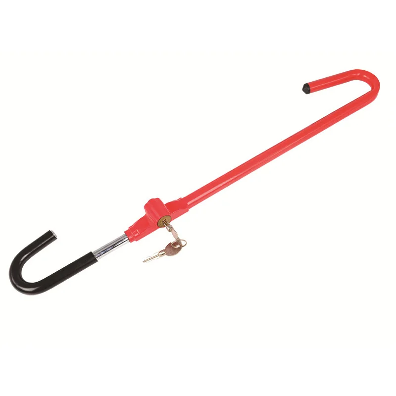 Universal adjustable anti theft safety car center pedal steering wheel lock