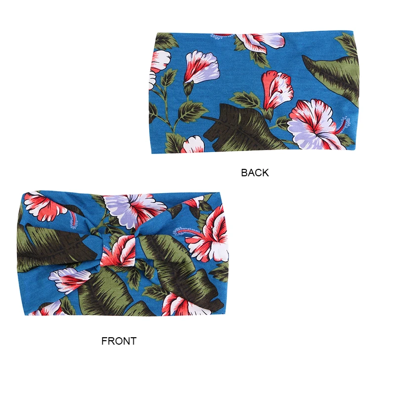 Hot Sale Floral Turban Hair Accessories Headwear Yoga Run Bandage Hair Bands Headbands Wide Headwrap