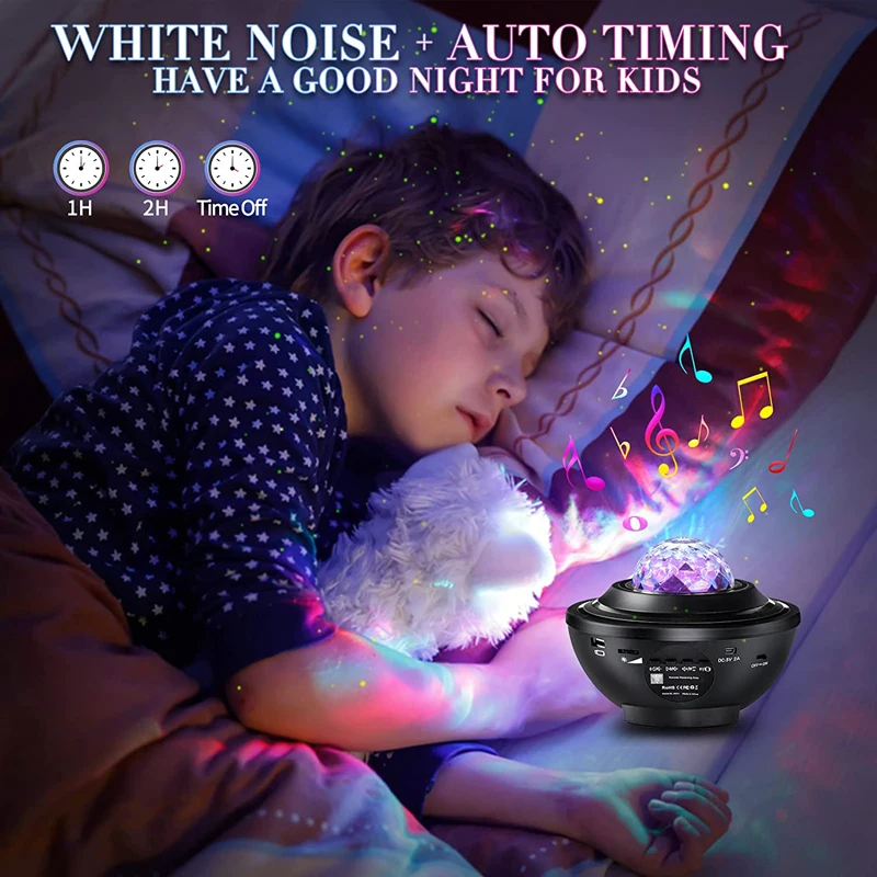 Smart Starry Projector Light Laser Sky  BT Music Speaker Galaxy Light Projector Star Night Light Projector