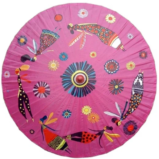 Good Quality Wholesale OEM Customized China Traditional Wedding Printing Craft Wooden Handle Bamboo Antique Oil Paper Umbrella