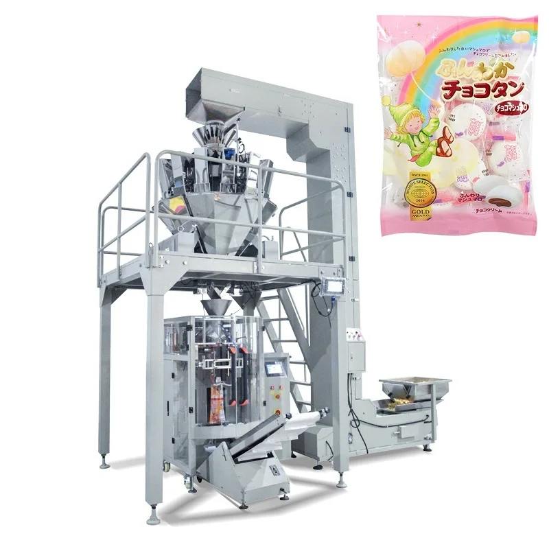 Вертикальная автоматическая упаковочная машина для хлопковой конфеты