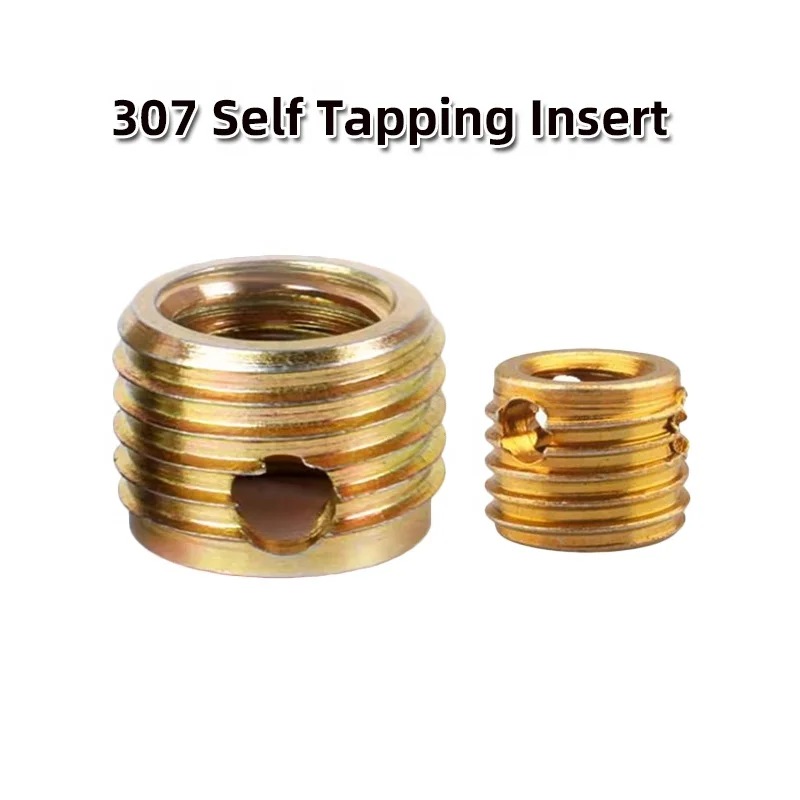 Self Tapping Wire Threaded Inserts M8 Brass Heat Install Threaded Inserts Service Tool Efficient Thread Repair