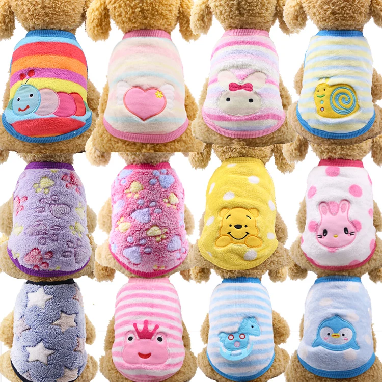 2022 wholesale new embroidered red pet clothes comfortable dog vest hoodie for puppy french bulldog