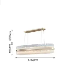 Новинка 2022, Современная Золотая овальная Подвесная лампа для виллы, роскошная хрустальная люстра