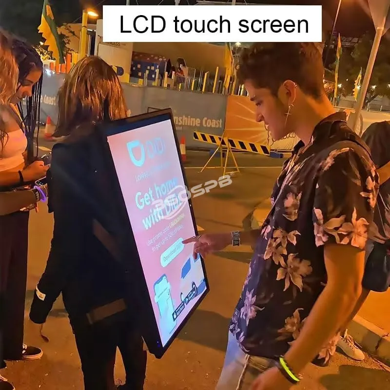360SPB Lcd Portable Human Walking Media Advertising Player DIY programming Backpack Digital Signage