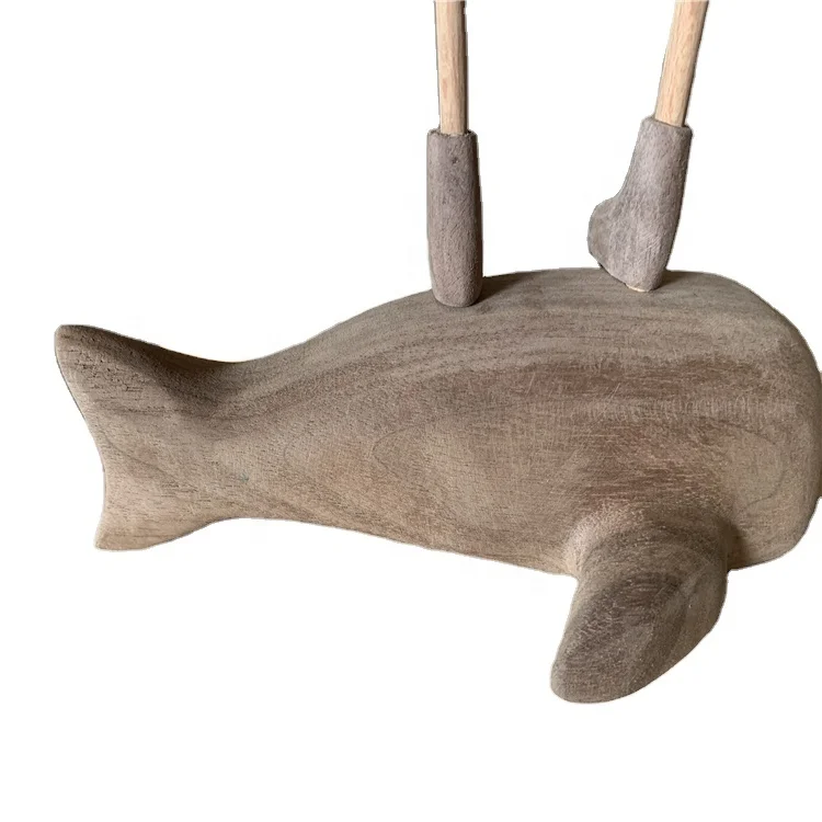 
Handmade doll statue of natural solid wood with shoes 