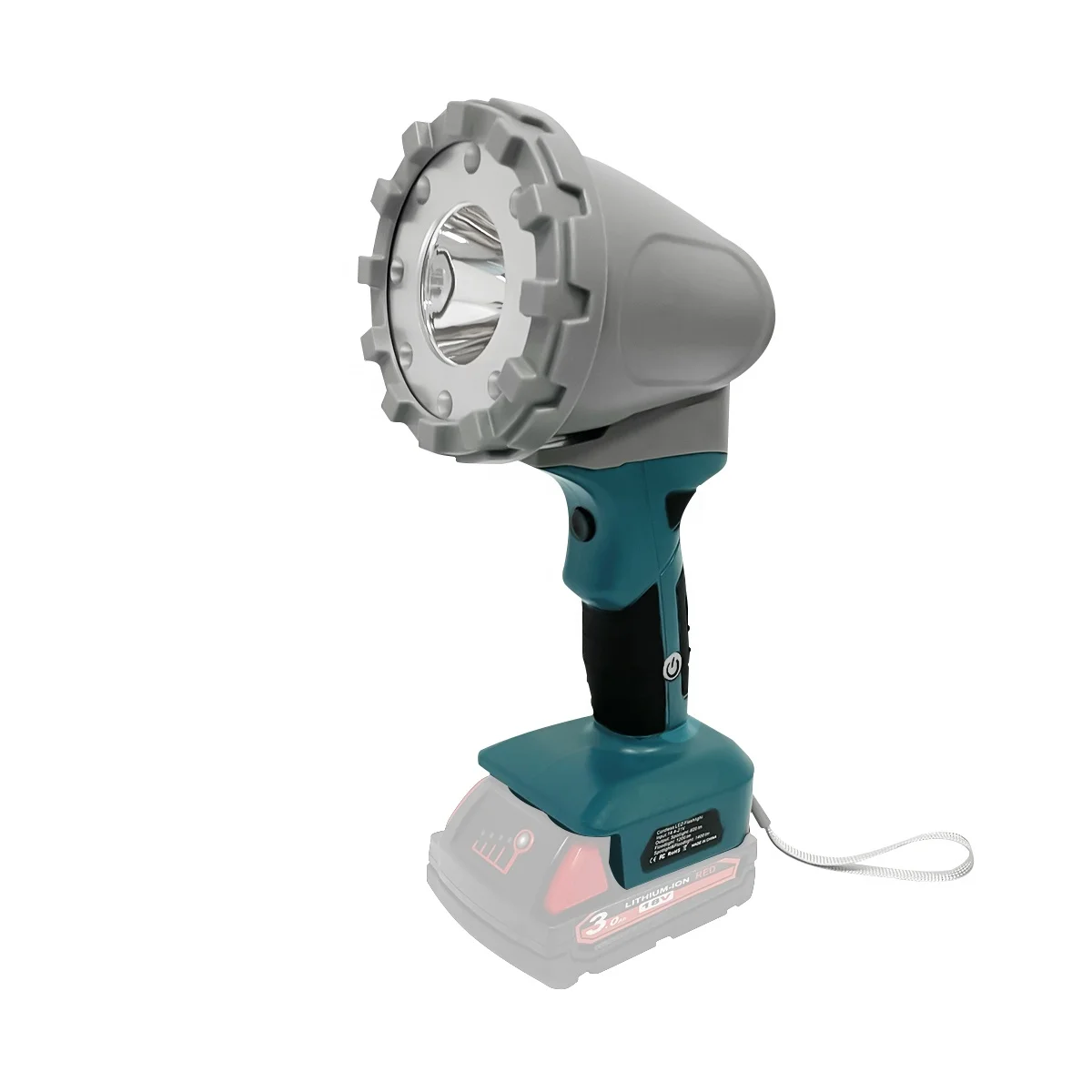 1600lm 5W LED Work Light 3-modes Handheld Worklight Emergency Tent Lamp for Makita Dewalt Milwaukee Battery Cordless Flashlight