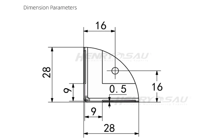 Scalloped triangle corner cabinet corners metal loudspeaker cabinet corners