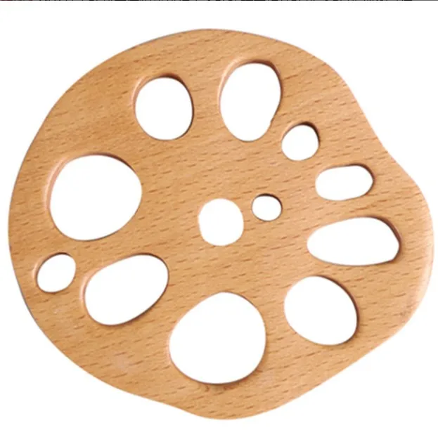 Wholesale Hot Selling Round Kitchen Accessory Place Mat Cartoon Heat Coaster Wooden Table Mat With Non-slip Foo