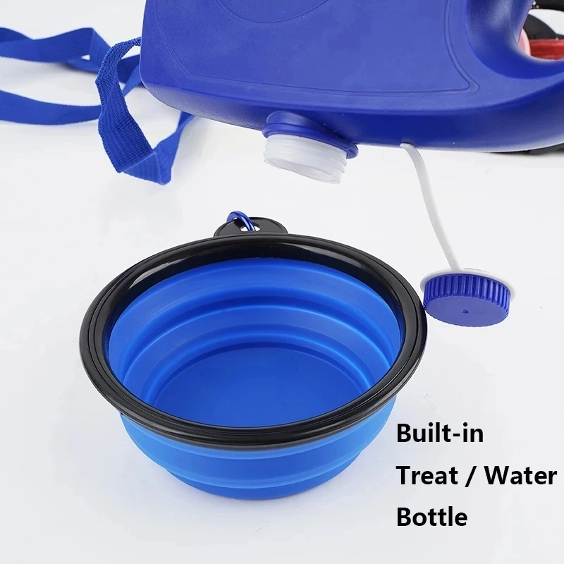 Durable Retractable Nylon Dog Leash With Kettle Bowl Extend Portable Pet
