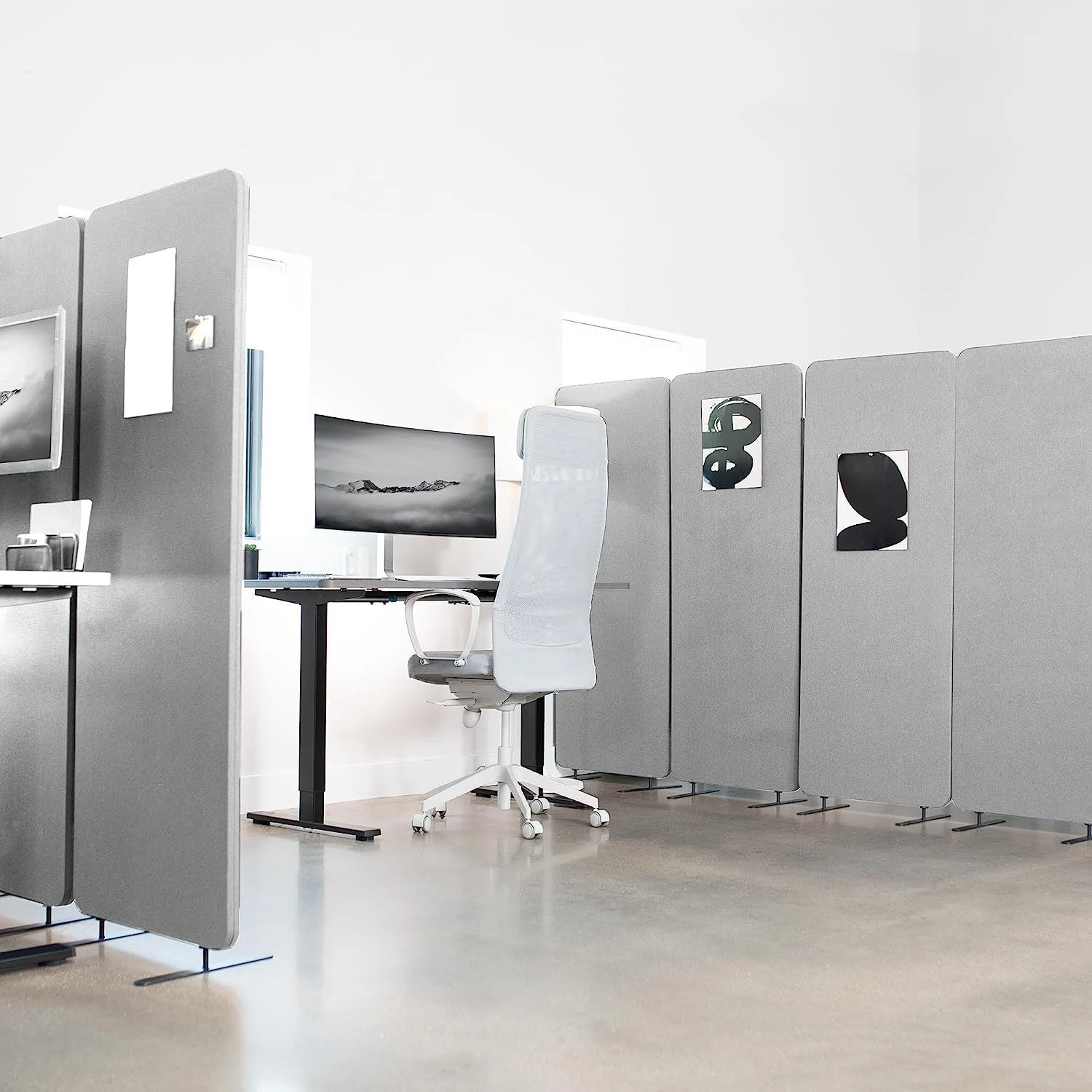 Environmental Protection Flame Retardant Sound-Absorbing Board Lightweight Soundproof Free Standing Desk Divider Screen