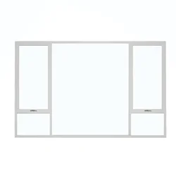 Customized Size Windproof Frameless Casement Awning Windows Frosted Bathroom Glass Awning Window for Apartment