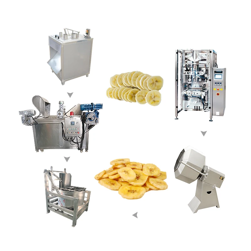 Hot Sale Plantain Processing Machines Banana Chips Making Product Line