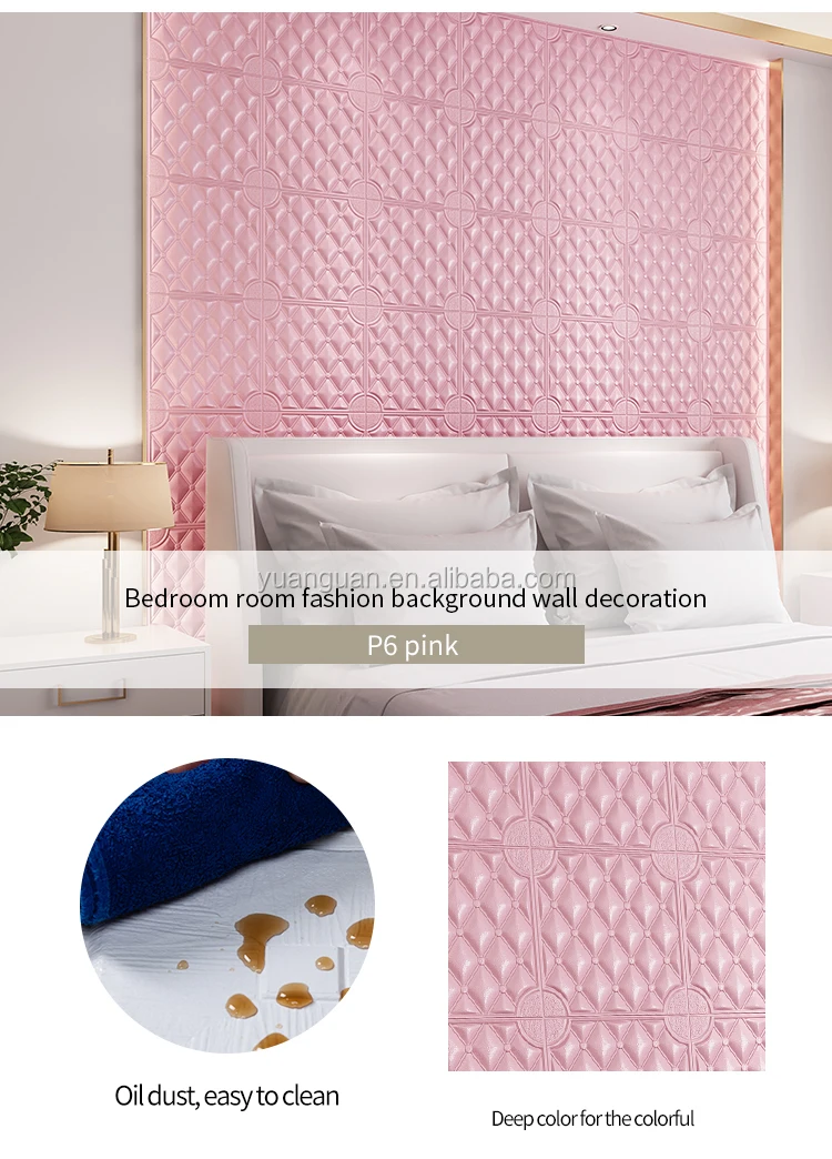 Original Factory PE Foam Wall Decoration Wallpaper Home Decoration Self Adhesive Wall Coating Sticker Foam 3d Washable Wallpaper