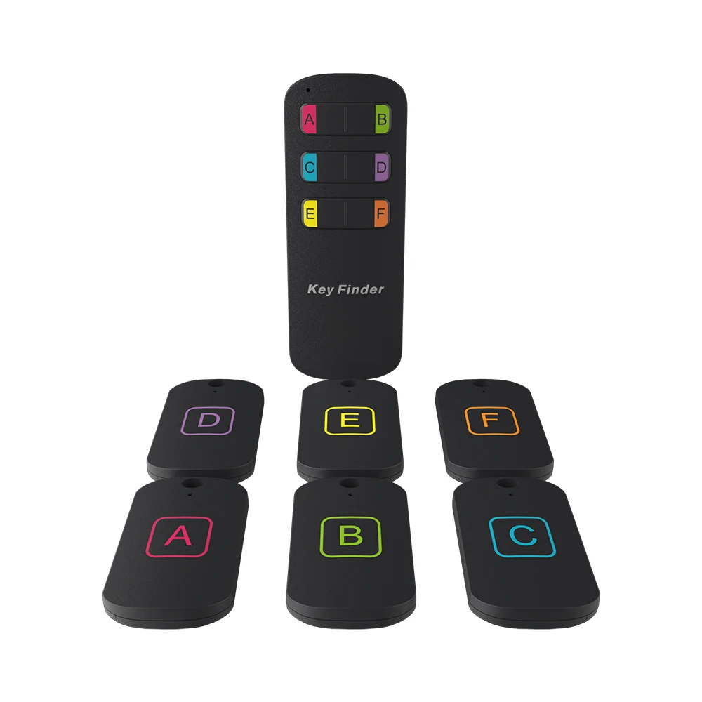 Christmas Gadgets OEM ODM 6 in 1 Waterproof  Tracker Anti-Lost Alarm Wireless Remote Control Rfid Key Finder Locator