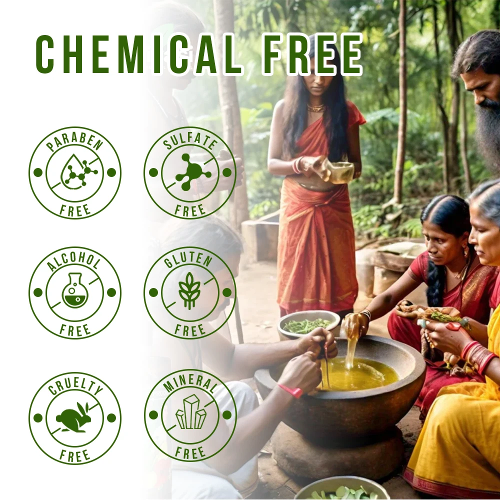 New Arrivals Natural Organic Adivasi Hair Oil ayurvedic shampoo Indian Hair Growth Oil Anti Hair Loss Treatment Products