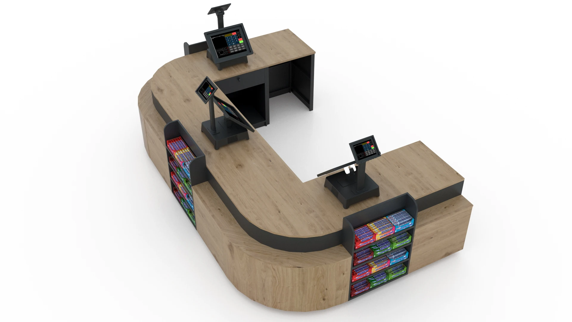 Shop Cash Register Convenience Store Counter Checkout Table