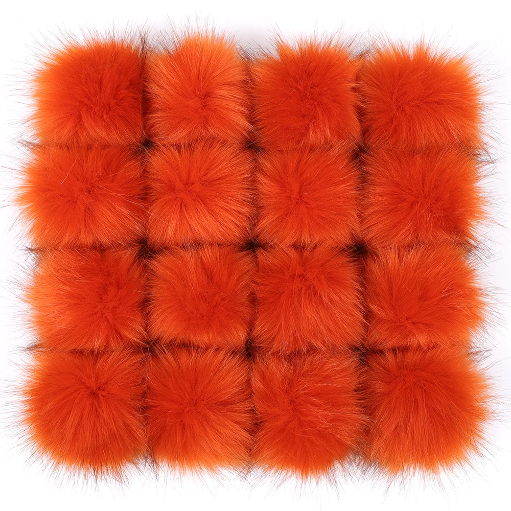 8cm Fake fox fur balls vegan faux fur rabbit fur pom poms for shoes decoration accessories for women
