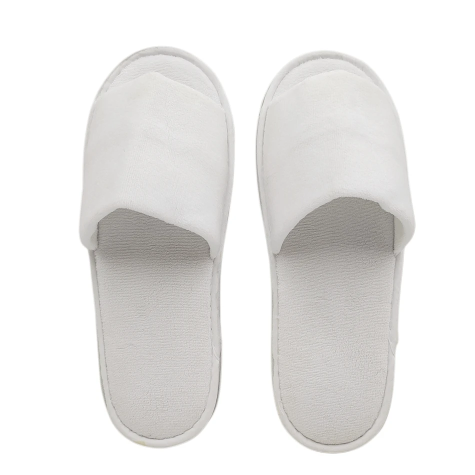 Factory sale high quality open toe style disposable unisex hotel spa slippers