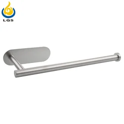 Hot sale no drill nail-free stainless steel self adhesive wall mounted toilet paper tissue holder for bathroom kitchen