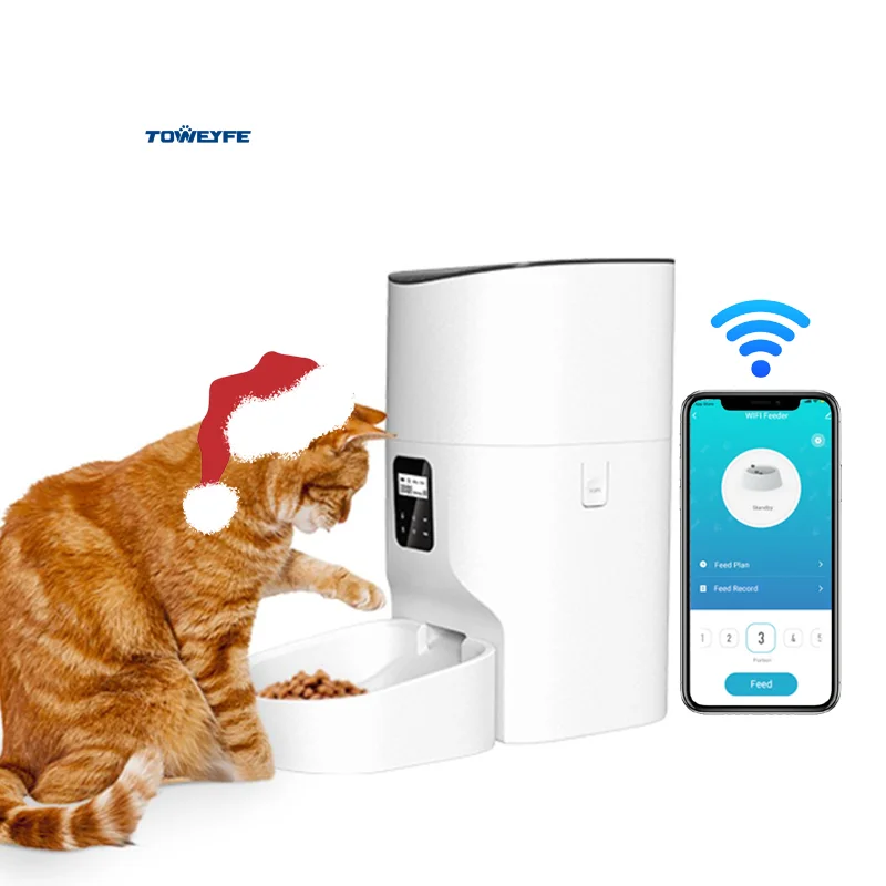 Toweyfe 9L Dog Automatic Free Feeder For Large Breed Dogs Smart Pet Feeder Wifi Remote Pet Camera