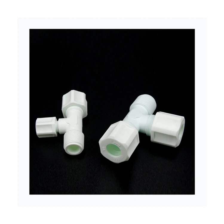 Factory Price Manufacturer Supplier PP plastic joint white PP male run Tees